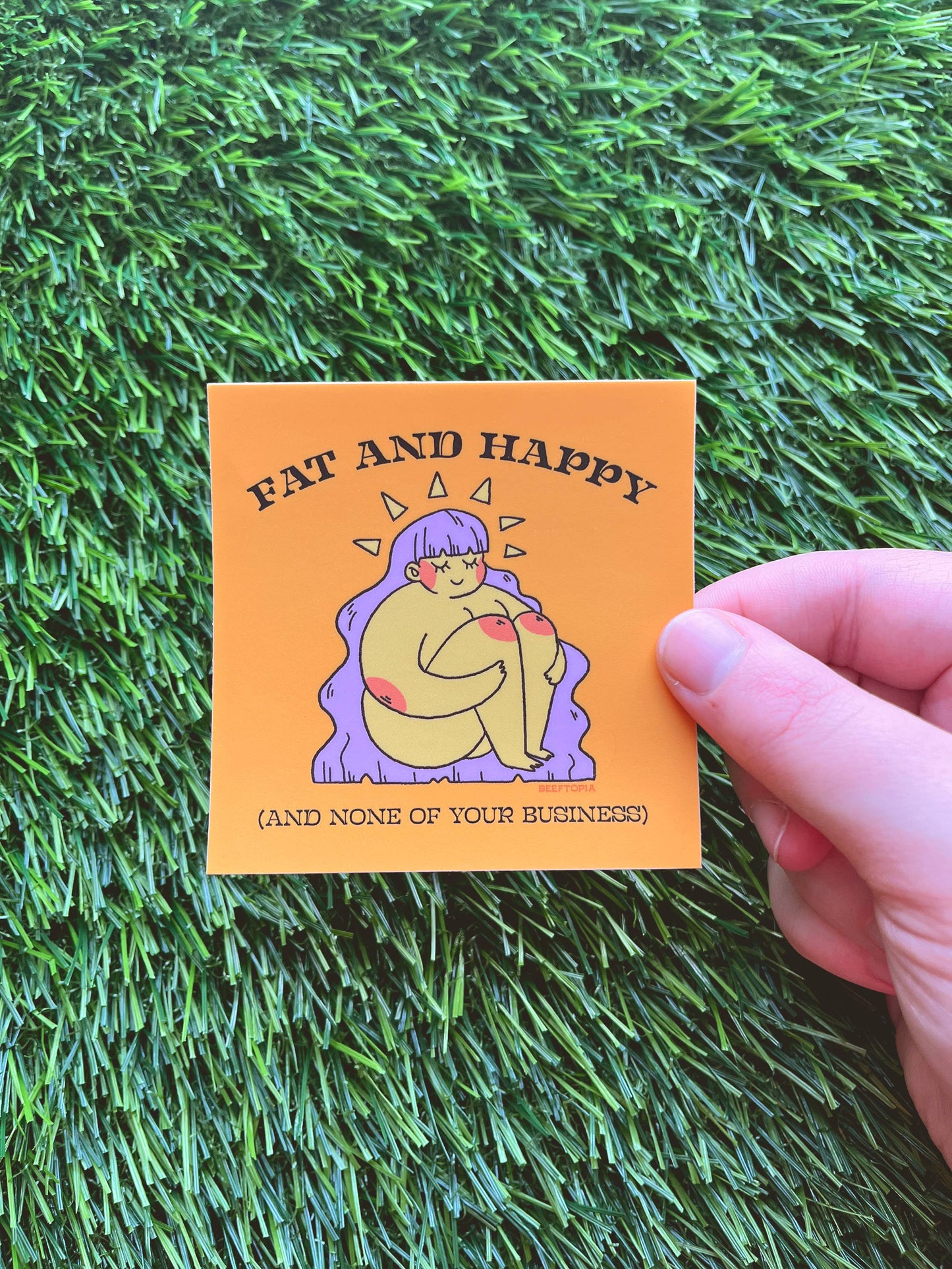Fat and Happy Sticker