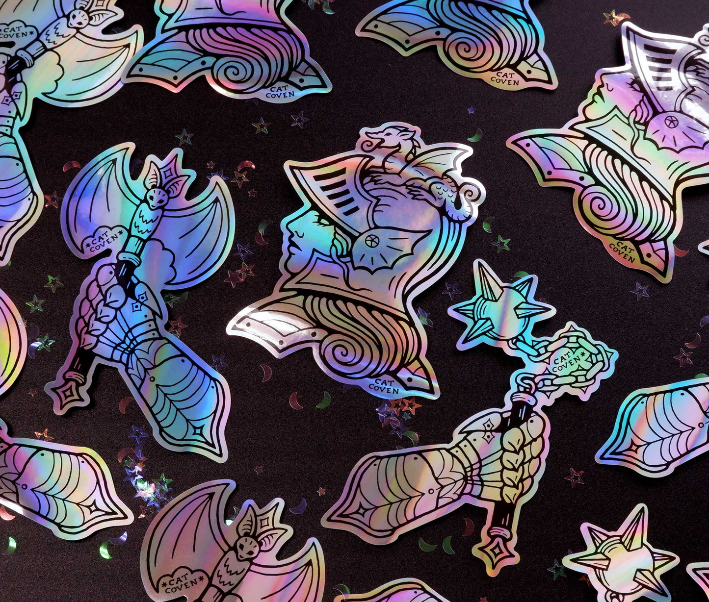 Flail & Gauntlet - Holographic Sticker