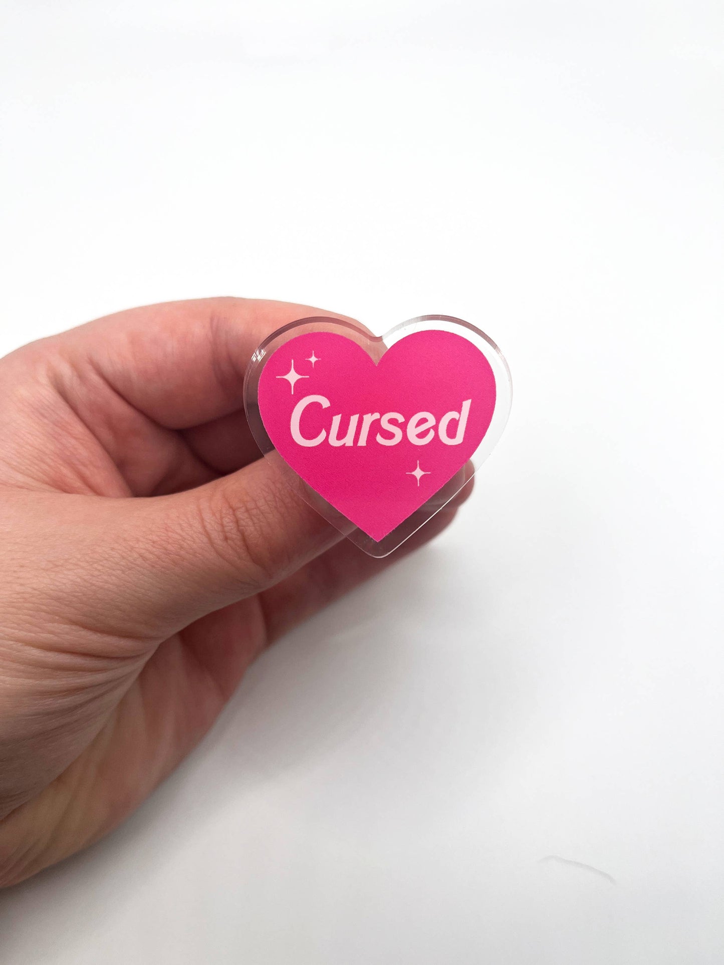 Cursed Acrylic Pin