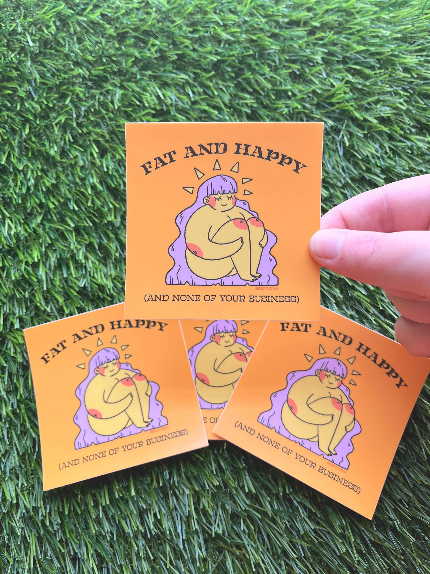 Fat and Happy Sticker