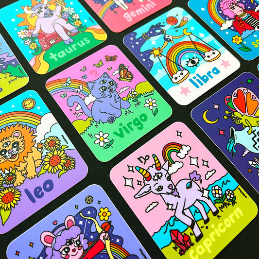 Zodiac Stickers by Wokeface