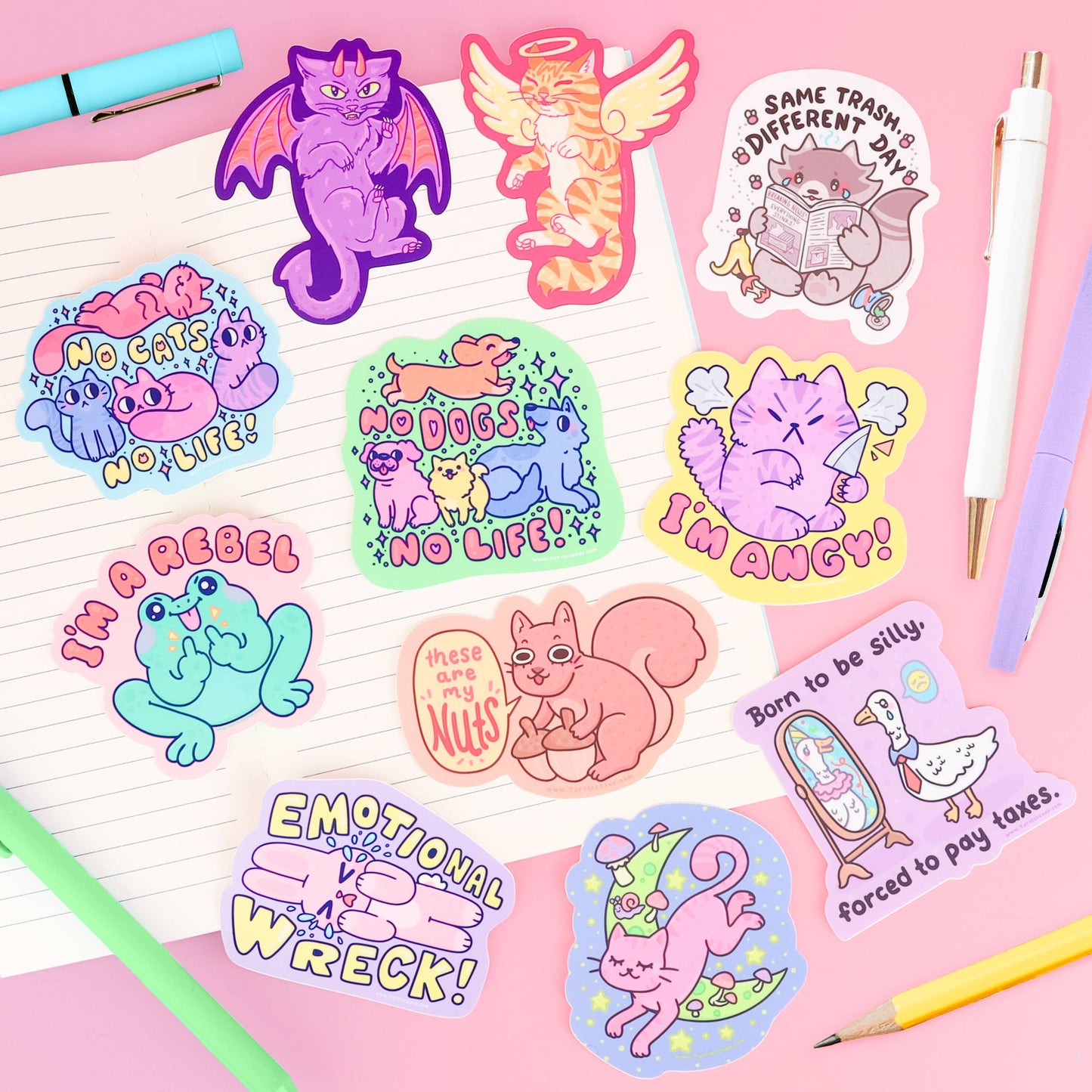 Emotional Wreck Bunny Sticker