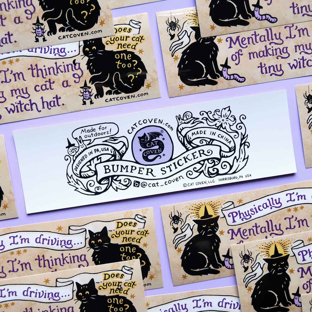 Tiny Witch Hat - Bumper Sticker