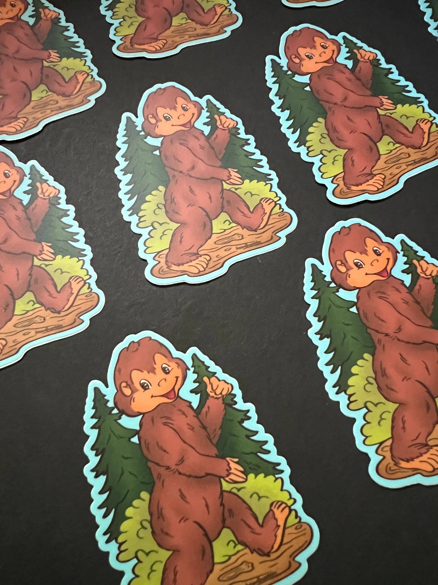 Retro Bigfoot Cryptid Sticker