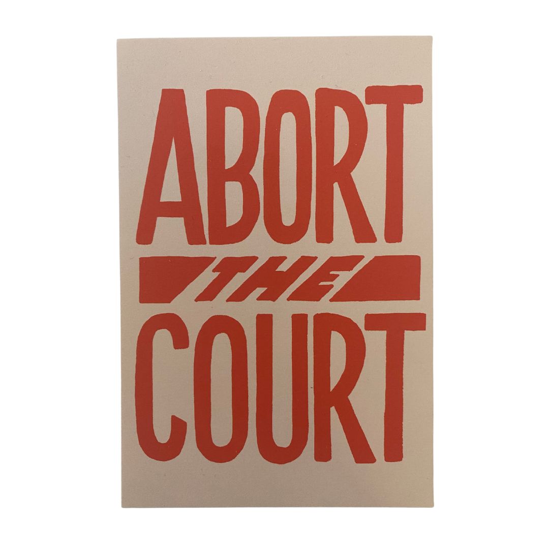 Abort the Court Postcard