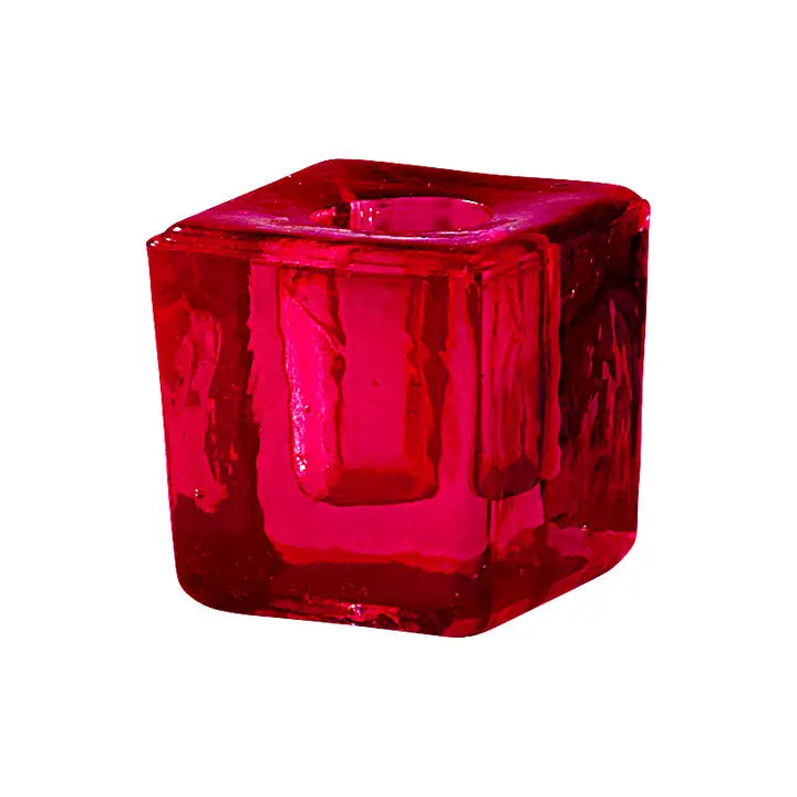Glass Cube Spell Candle Holder