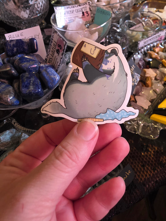 Cute Badger with Head in Jam Har Sticker