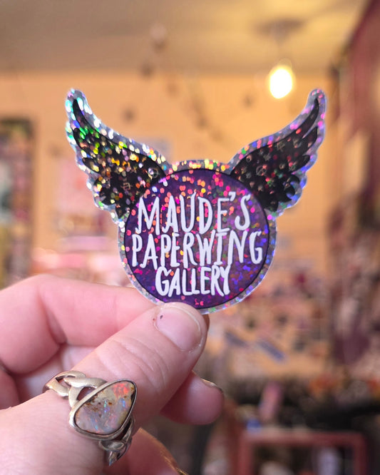 Maude's Paperwing Gallery Logo Sticker