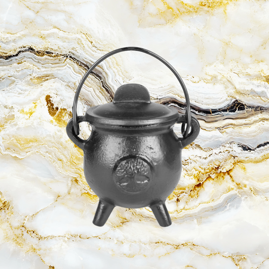 Pot Belly Mini Cauldron with Tree of Life